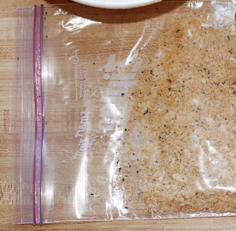 breadcrumbs, re-sealable bag