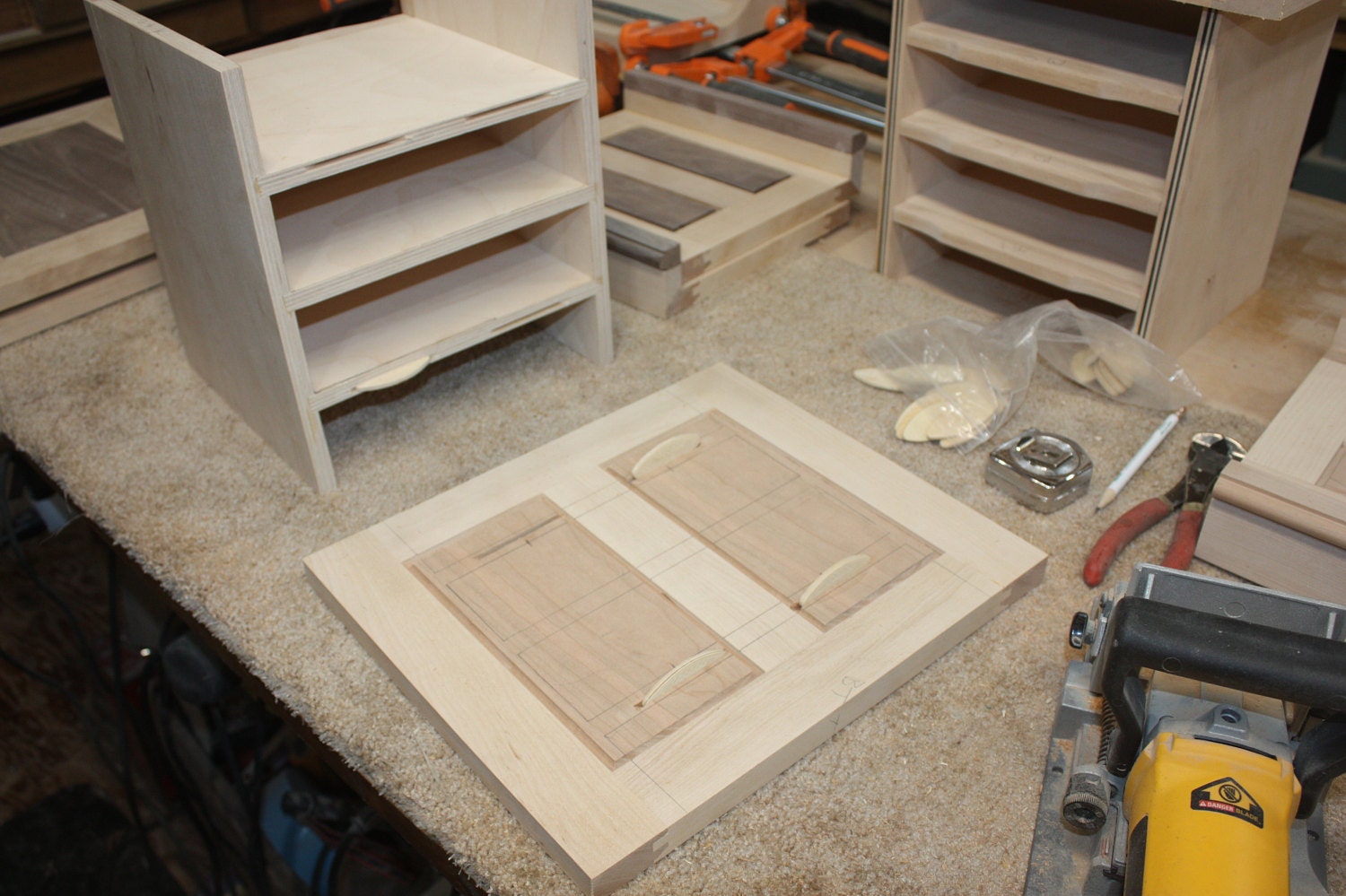 Biscuit Joint Back Raised Panel onto Box