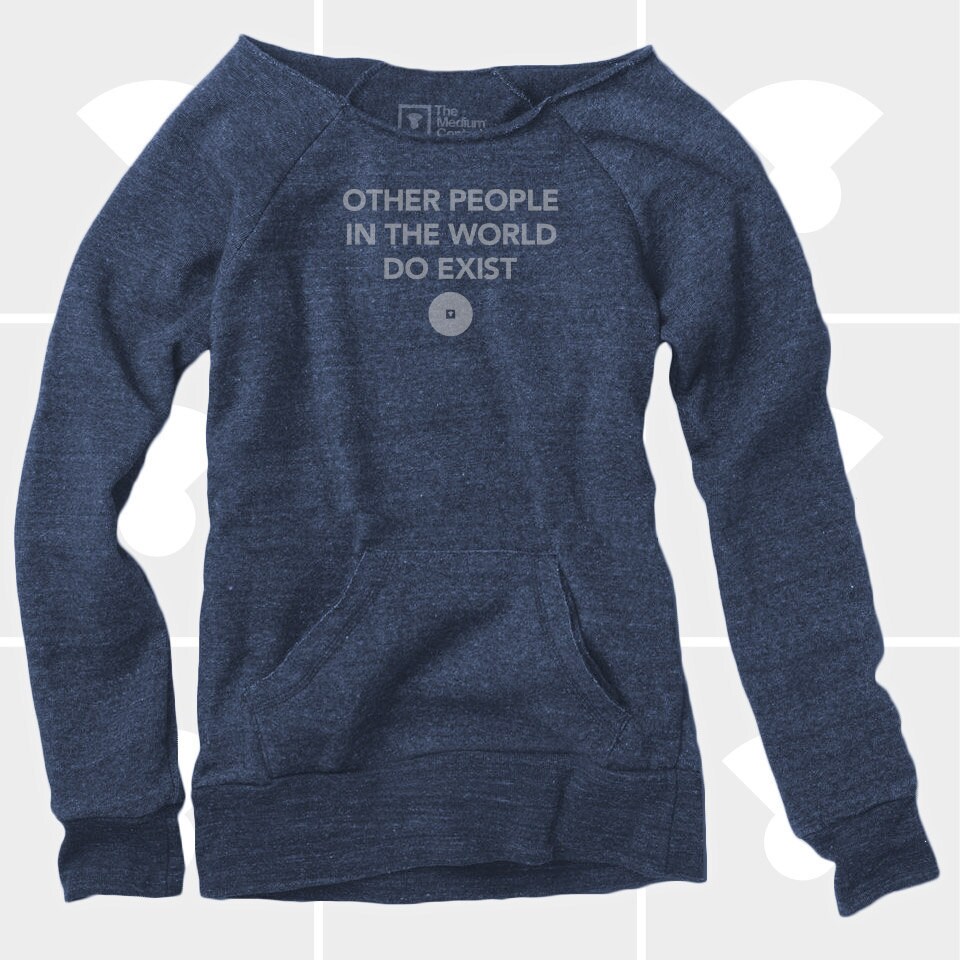 OTHER PEOPLE WOMENS OFF SHOULDER NAVY