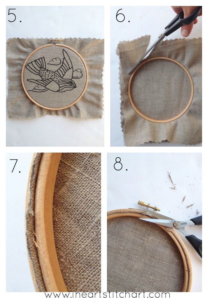 How to: back an embroidery hoop (the easy way)
