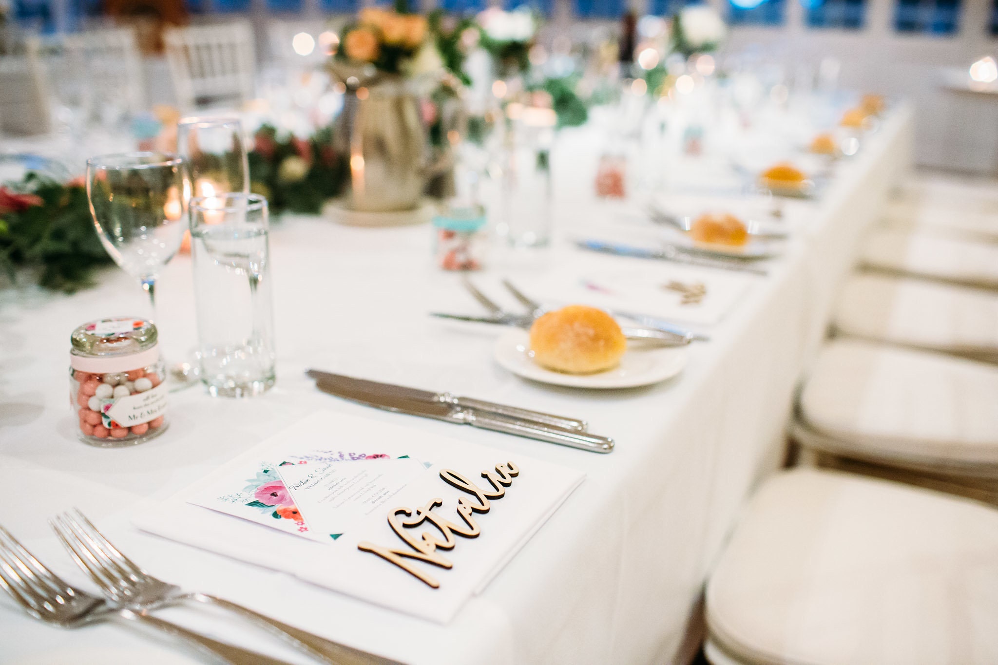 Wood place setting