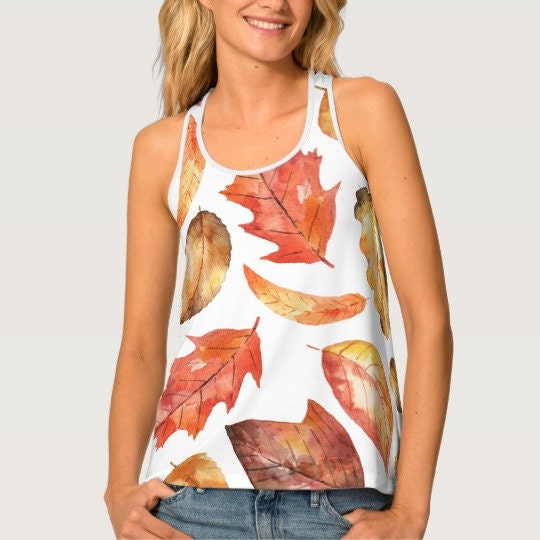 Front of Falling Leaves Racerback Tank