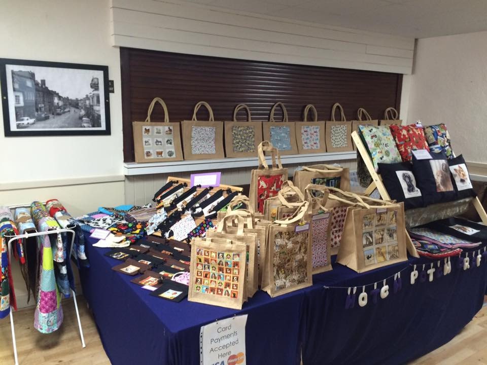 Our stall at a previous Companion Dog Show at Daventry Community Center.