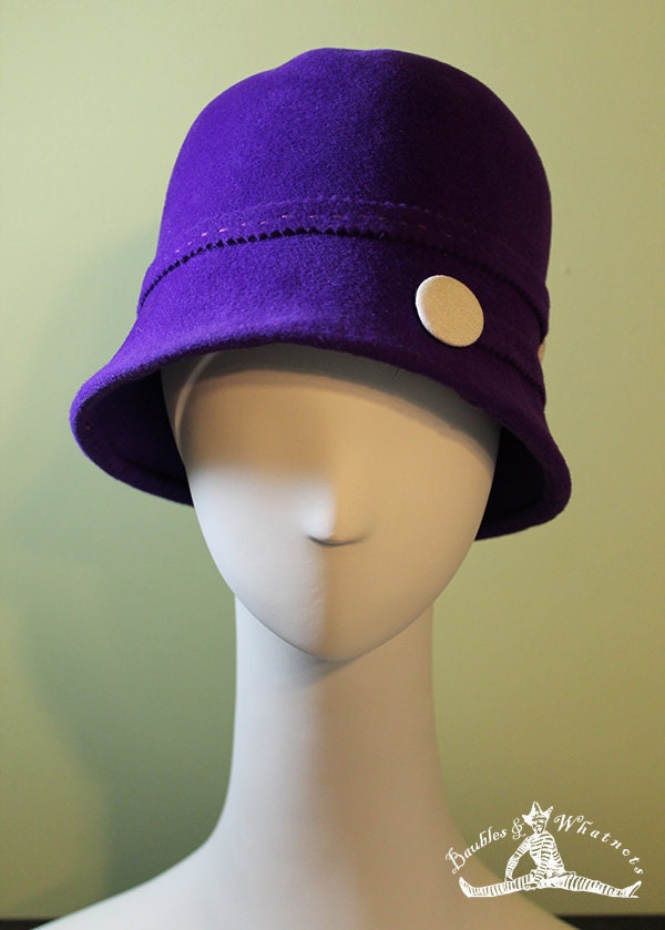 purple deep bucket cloche