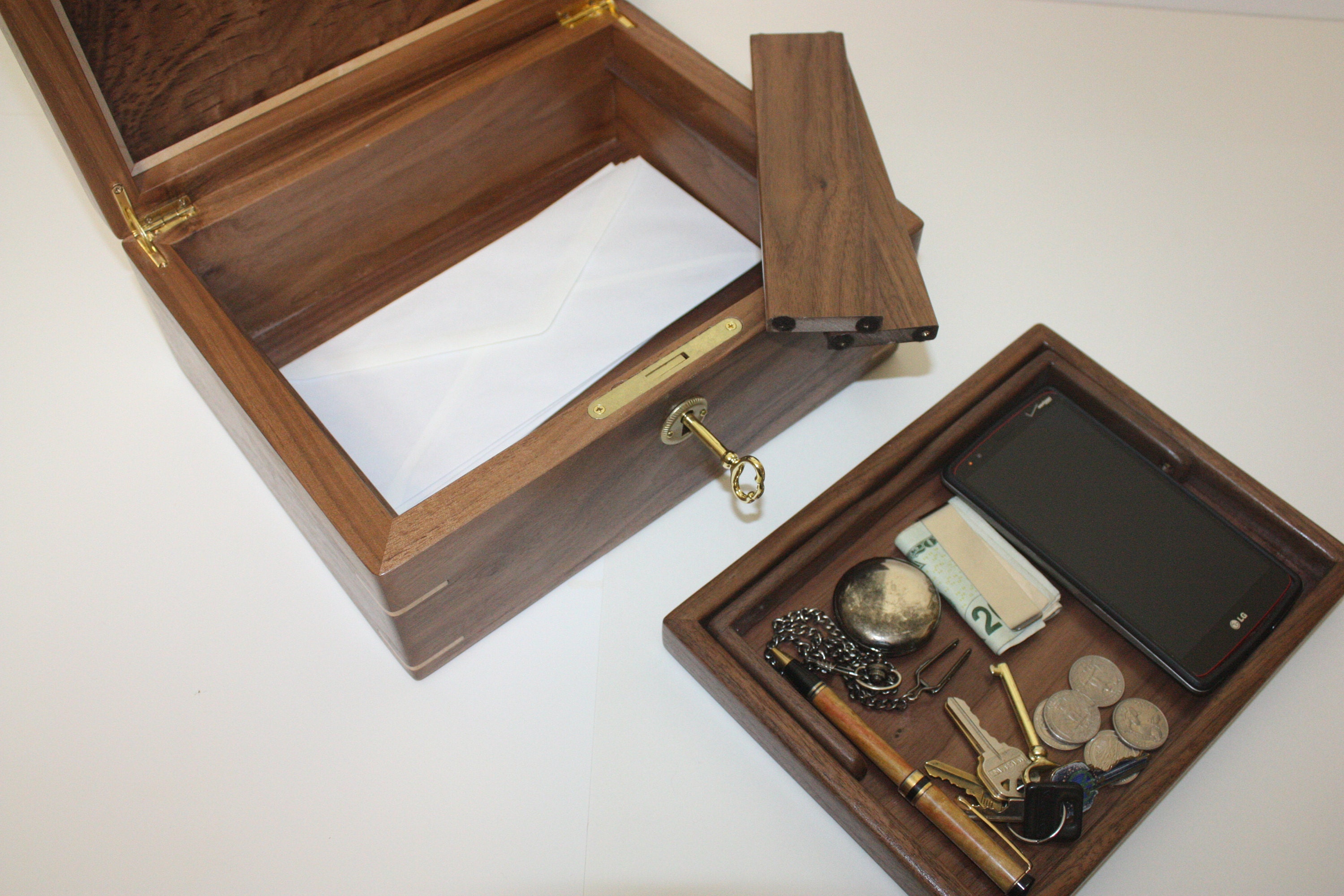 Mens Valet Wood Box