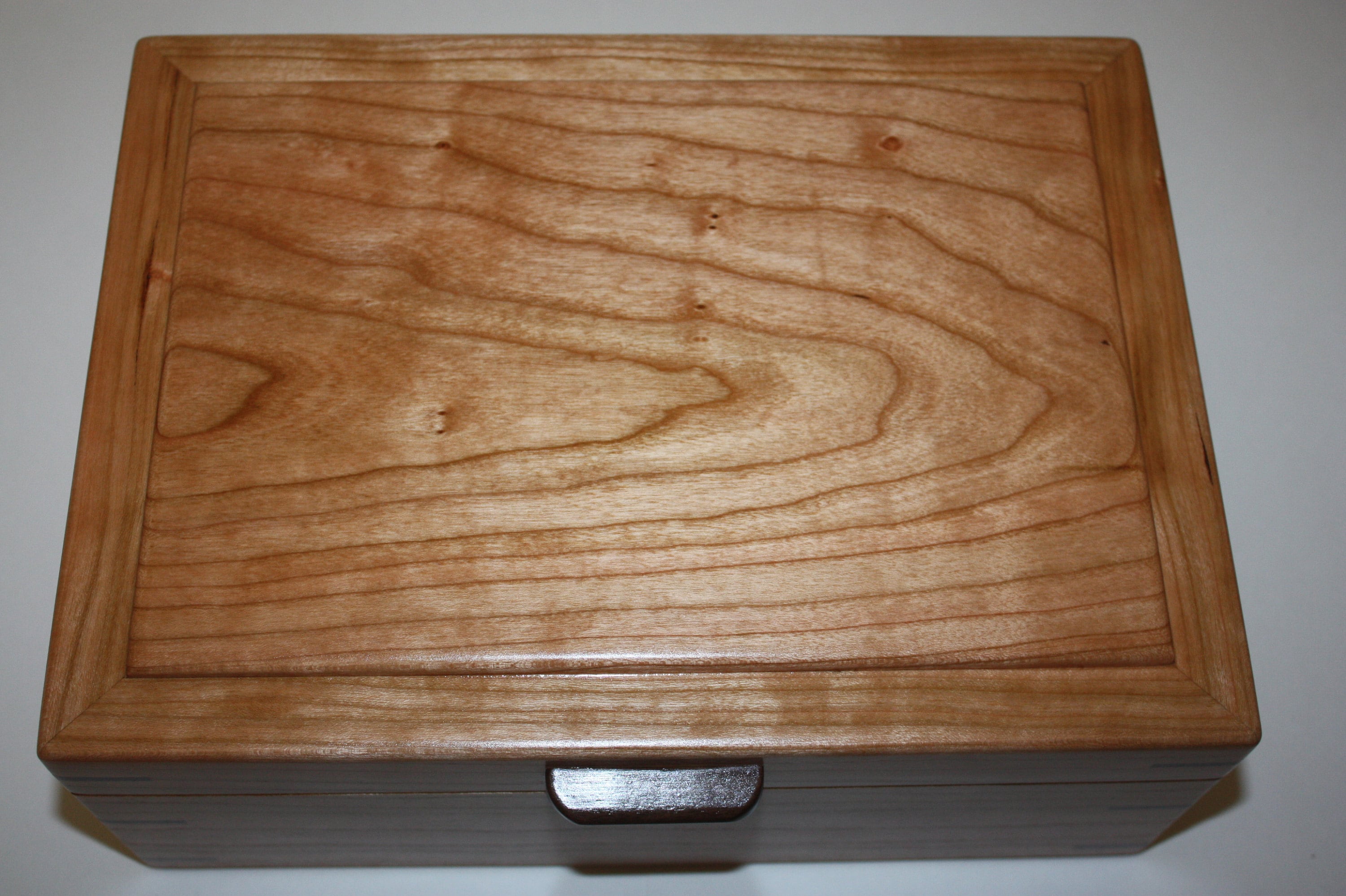 Handmade Cherry Wood Box For Sale