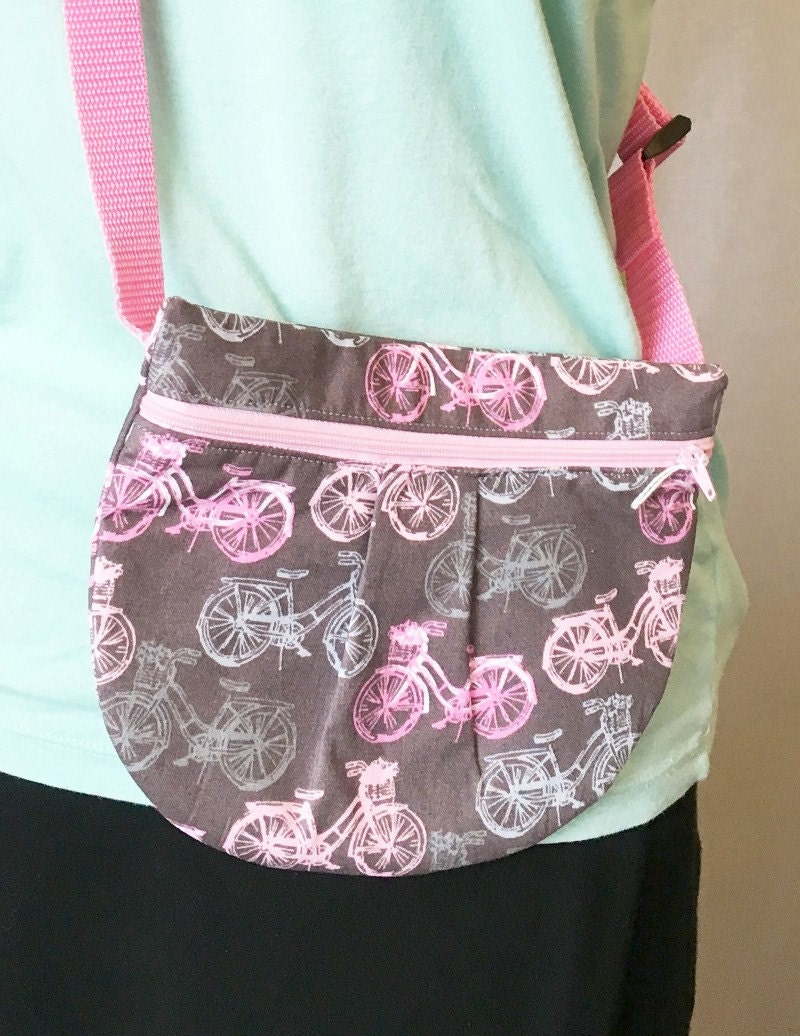 Grey and Pink waist pouch, hip pouch