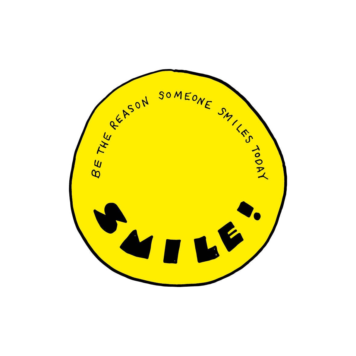 Hand lettering smile
