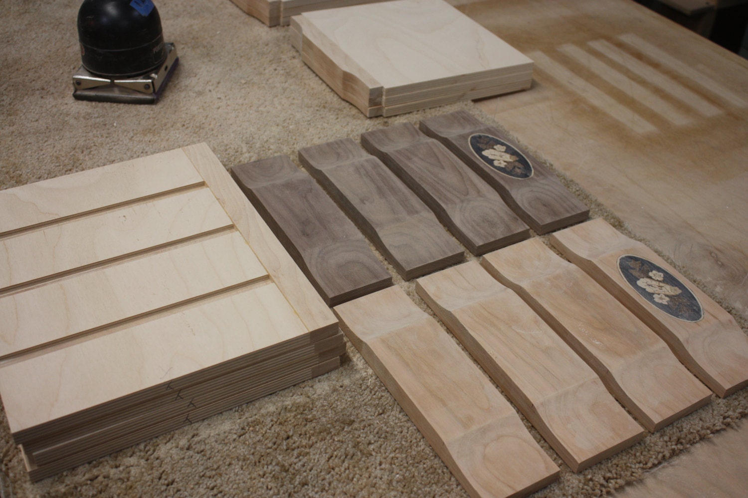 Walnut and Cherry Wood 4 Drawer Jewelry Boxes