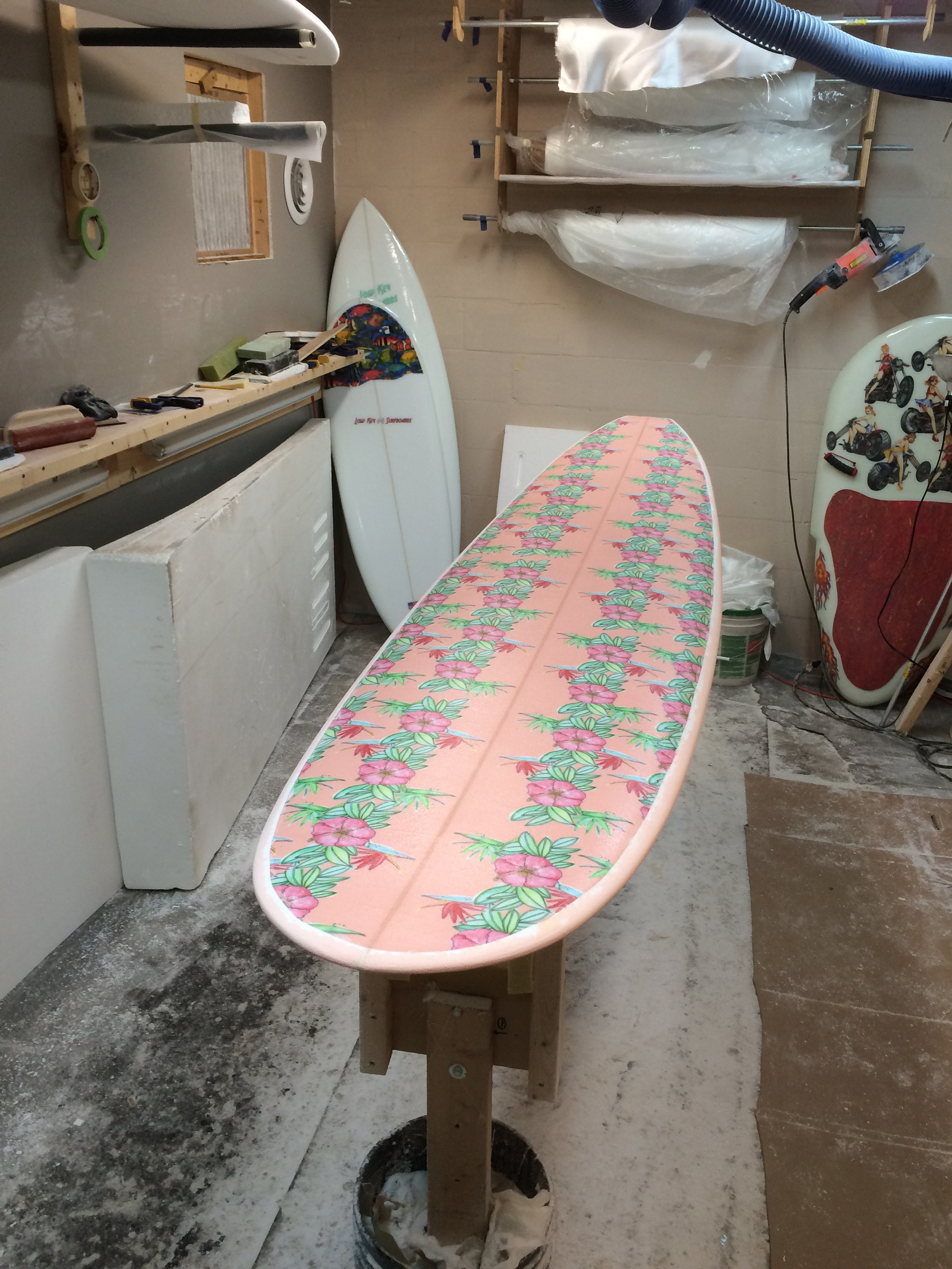 IshKabibbles Fabric Inlay Surfboard