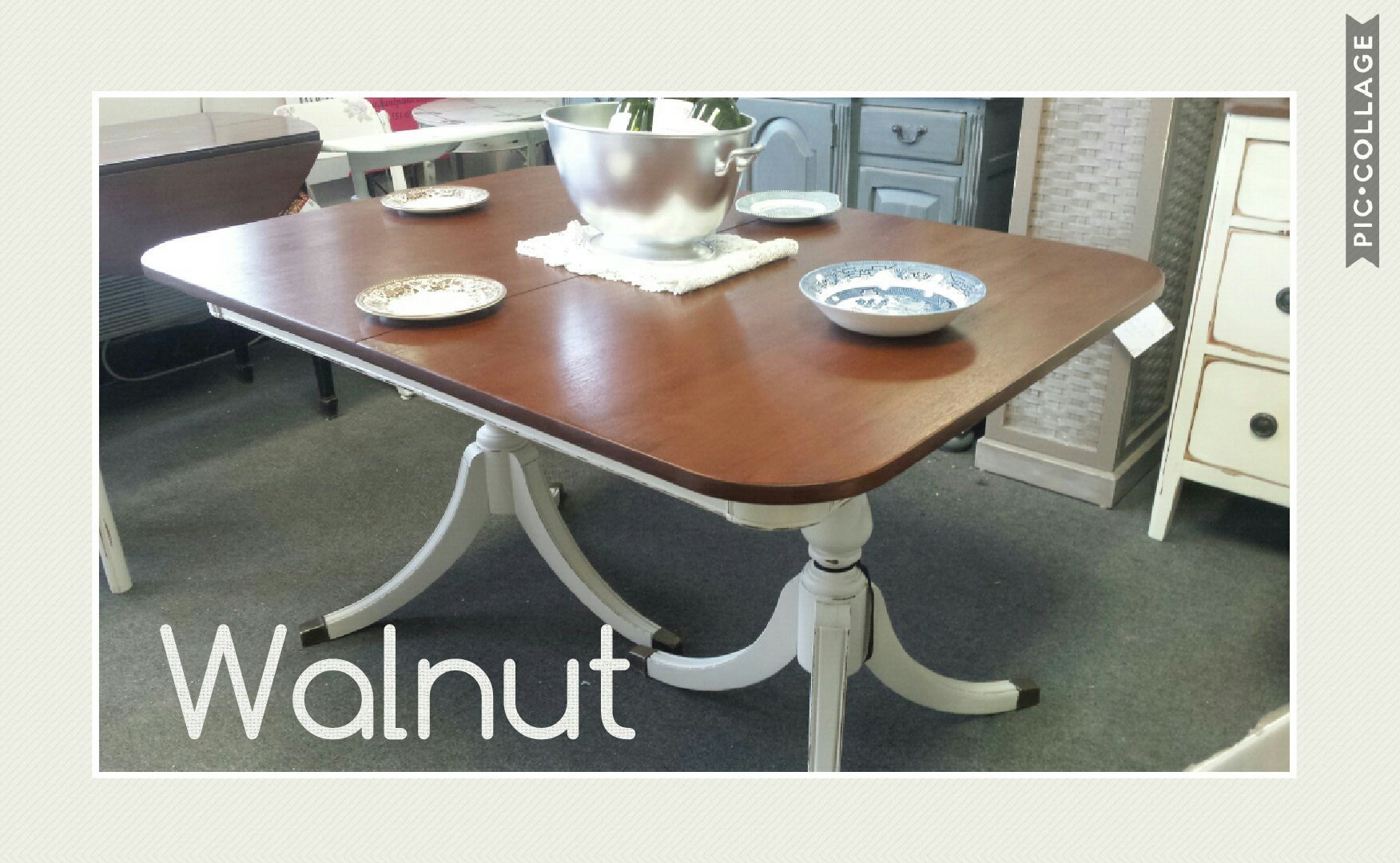 vintage buffet, stained top, stained wood, woodtone, shabby chic, rustic, farmhouse, vintage, cottage, country