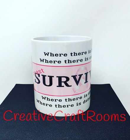 Breast Cancer Survivor Mug, Pink October