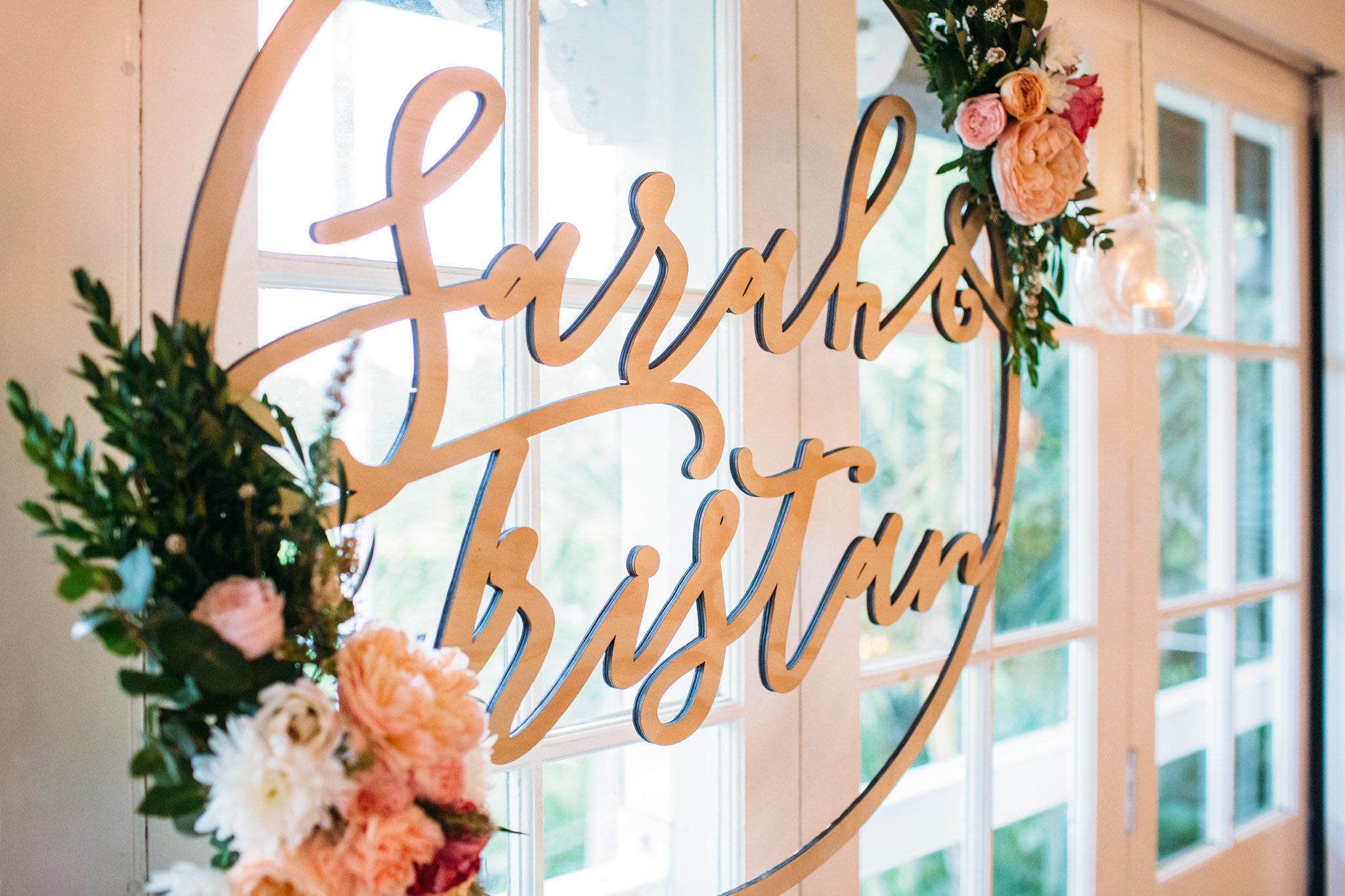 Laser cut wooden signage