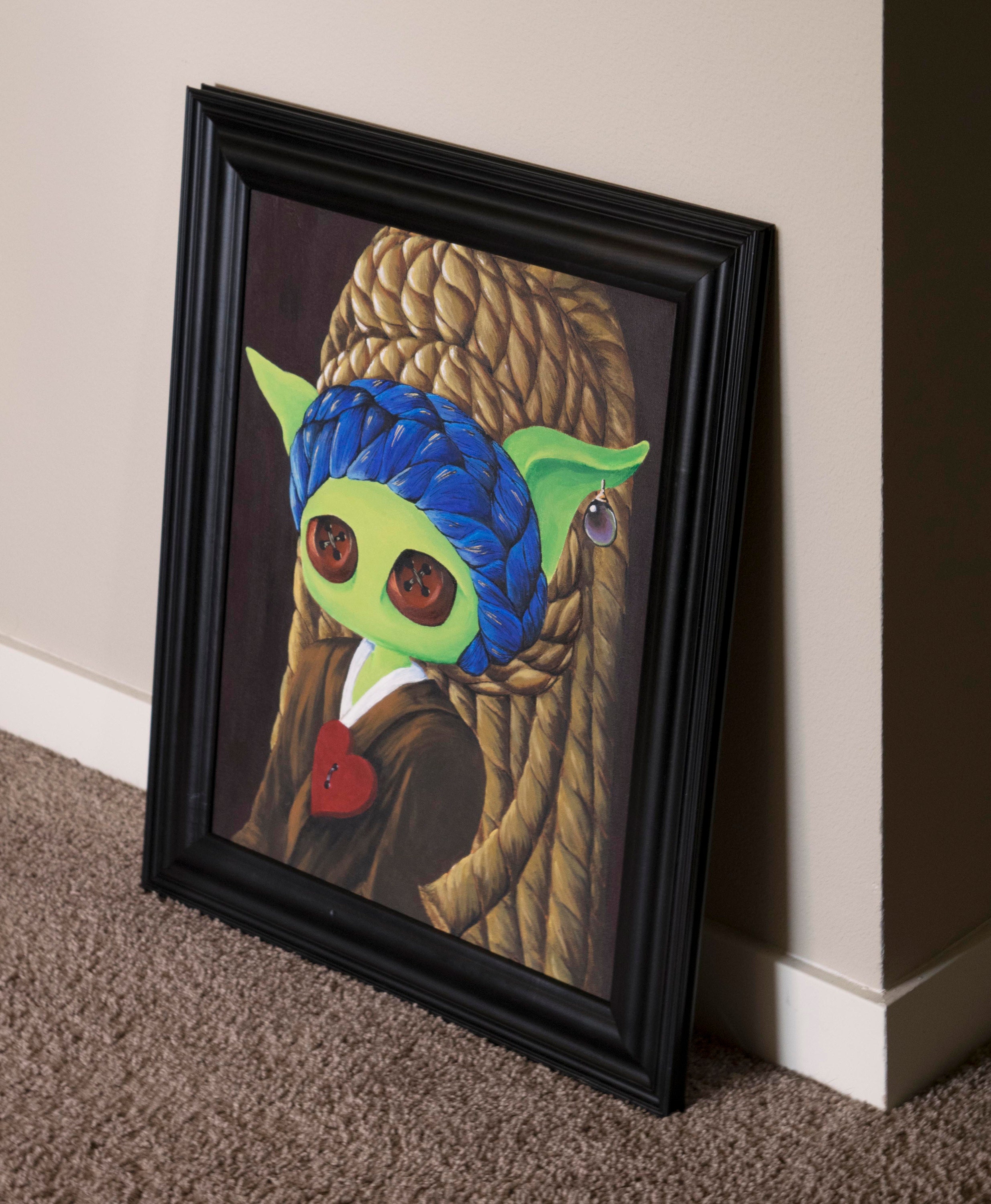 Muse With The Pearl Earring Stitched Heart Art
