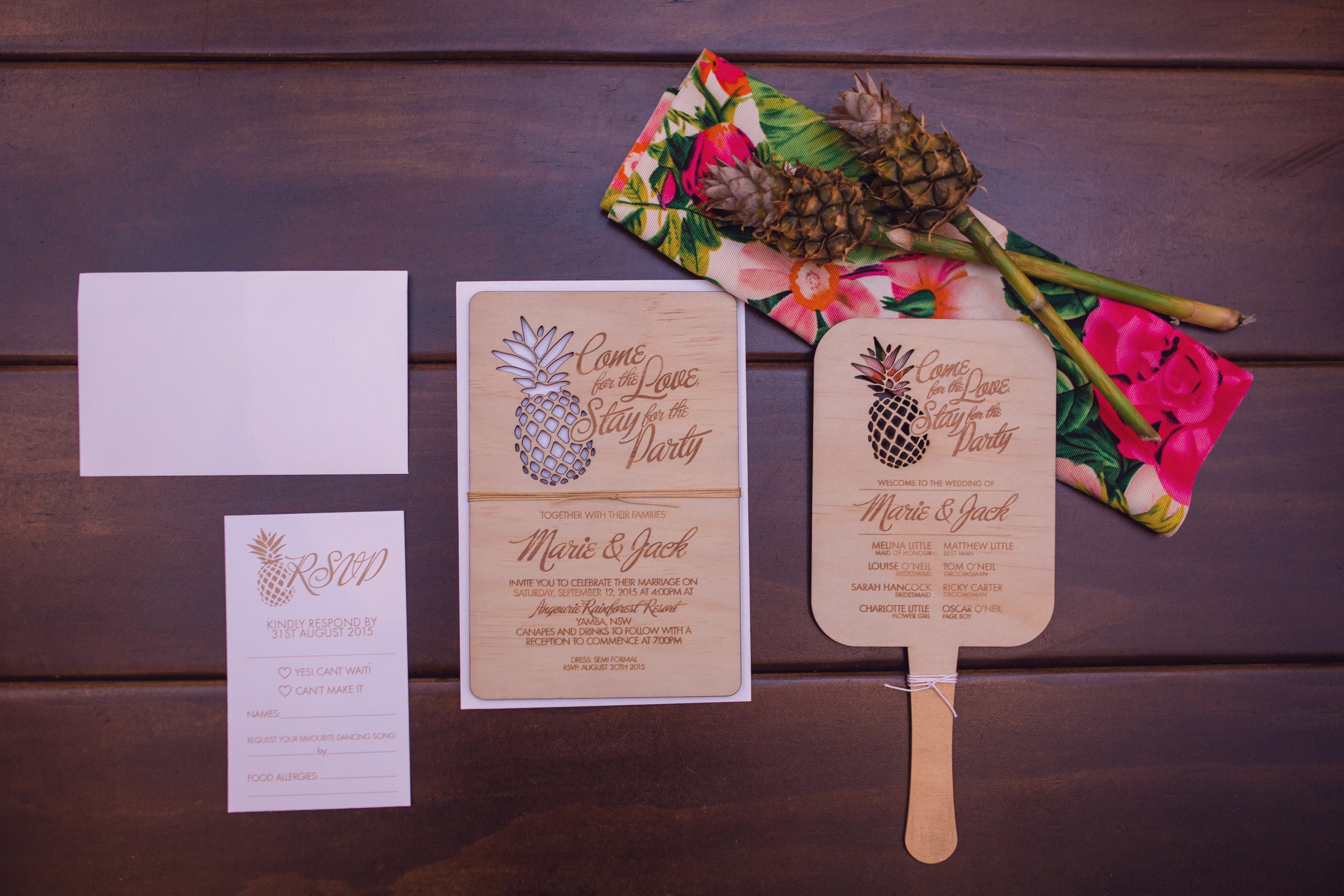 Wood Wedding Invitation - The Rustic at Heart