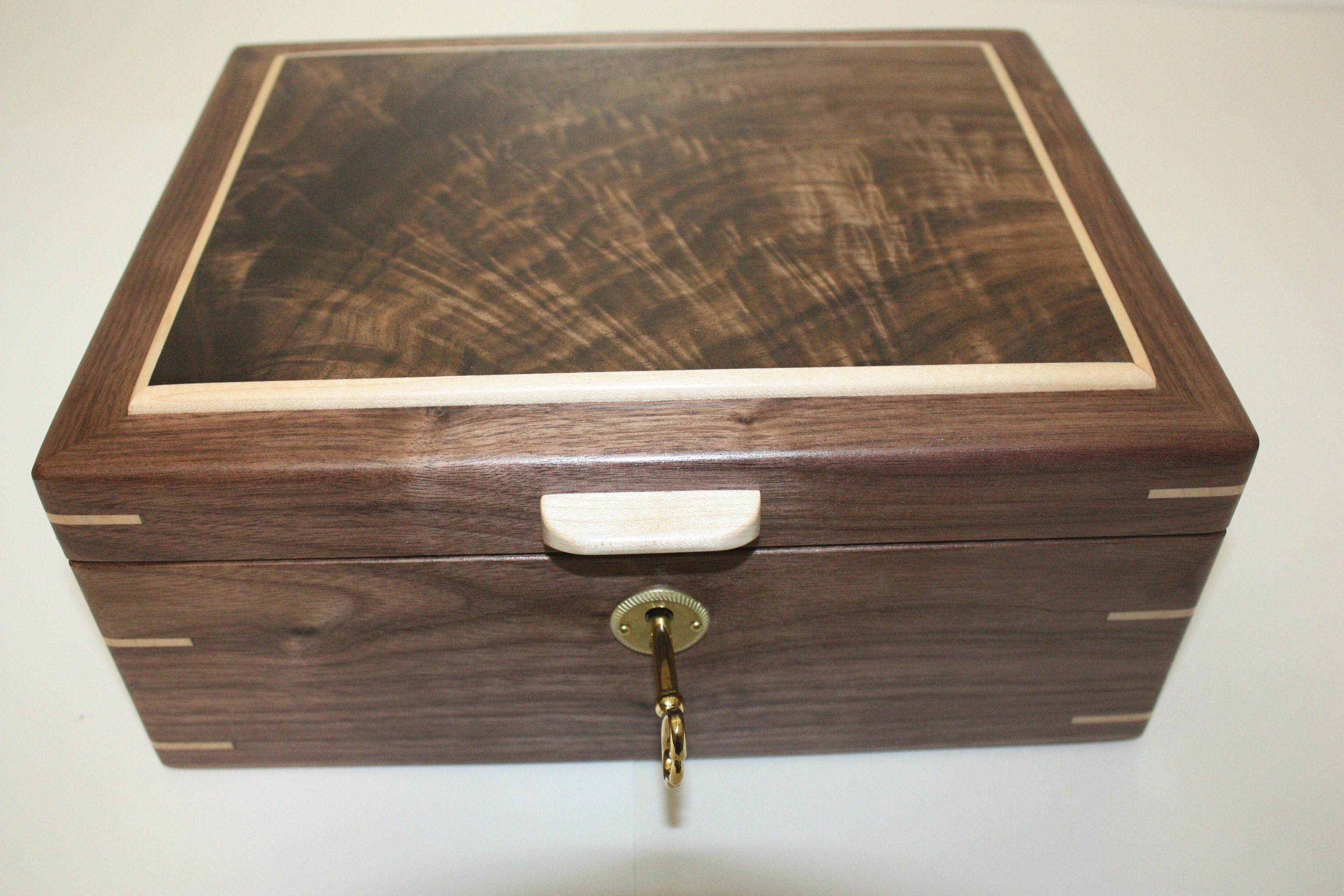 Handmade locking wooden box