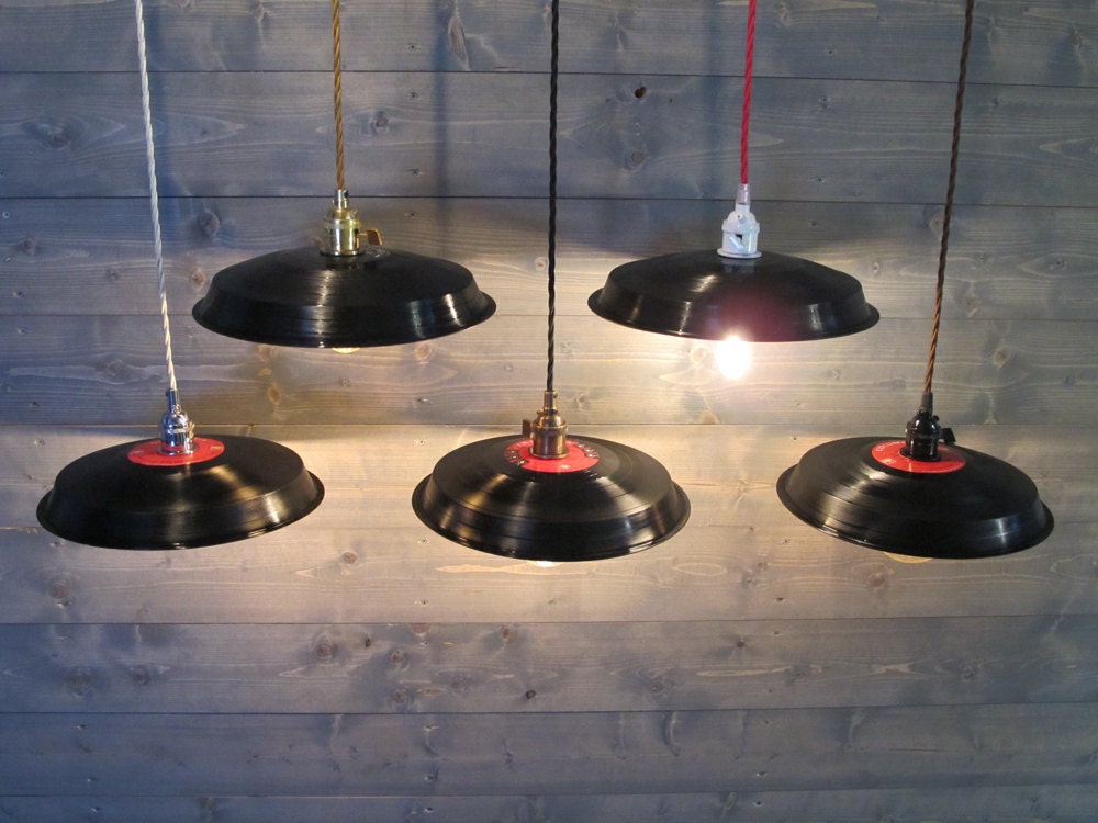 old vinyl lp into lamp