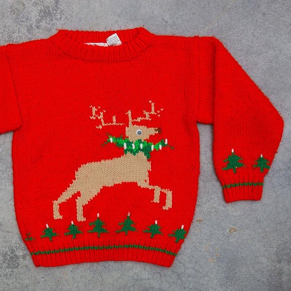 Kids Reindeer Ugly Christmas Sweater