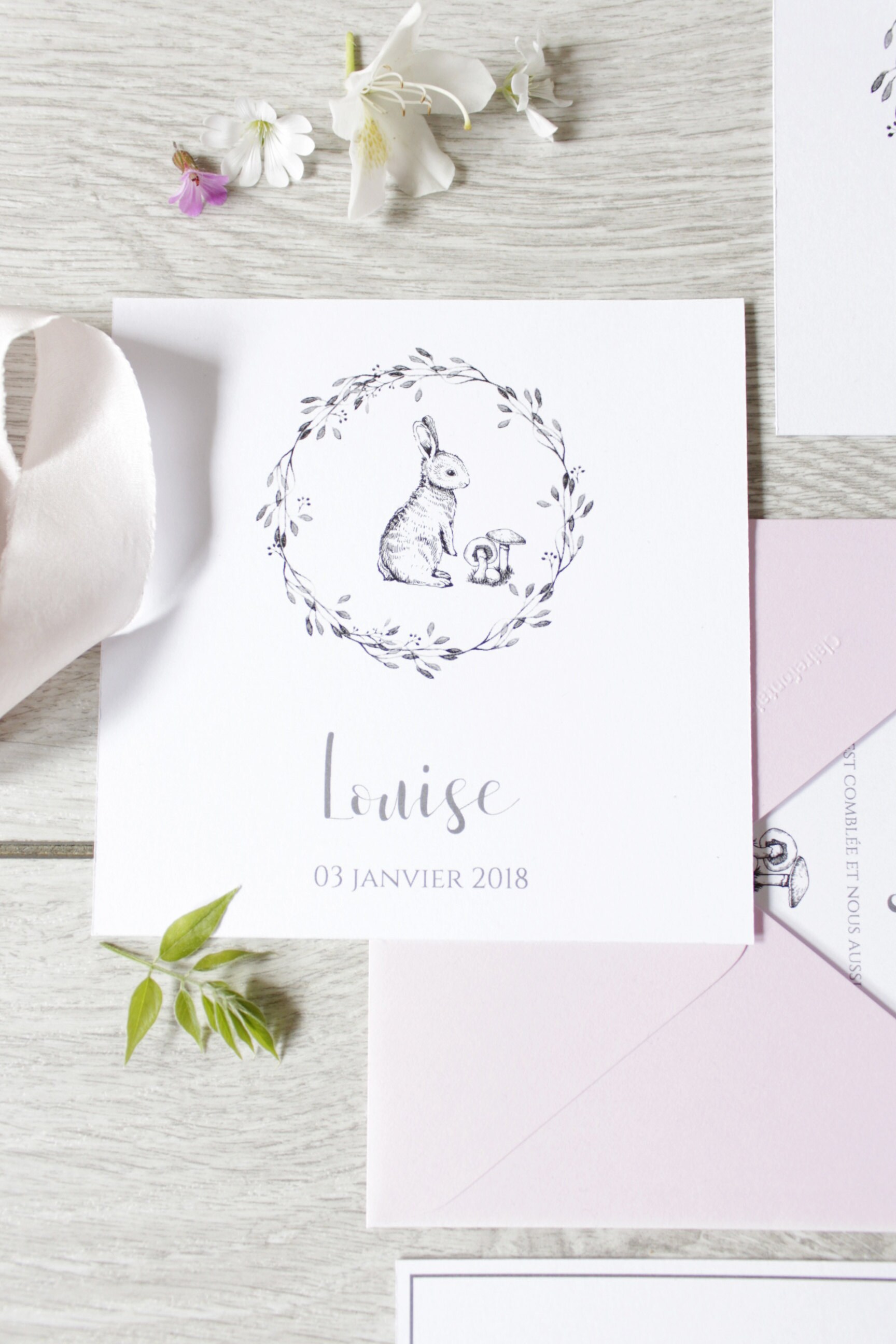 LA PAPETERIE DIVY - Faire-part naissance - Collection Louise