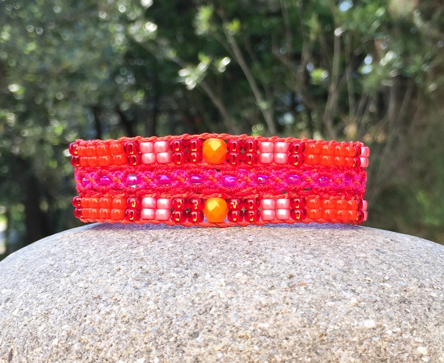 Bracelet LAixois orange et rose