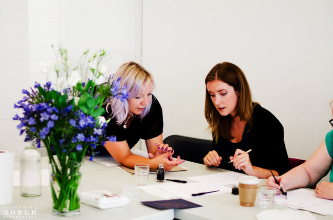 calligraphy workshop manchester uk By Moon and Tide