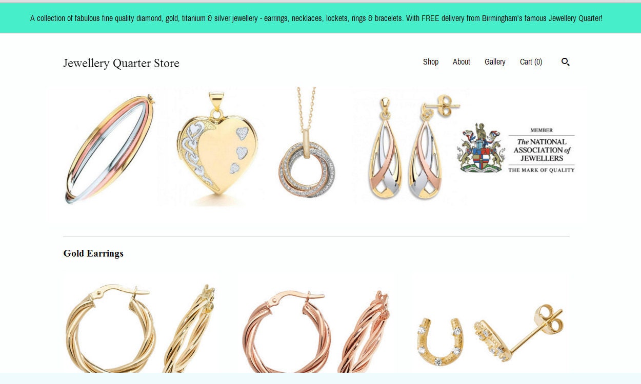 Jewellery Quarter Store Birmingham Homepage