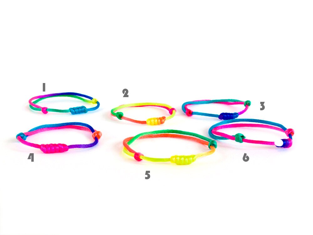 neon jewelry unisex, textile bracelet, colorful bracelets for summer