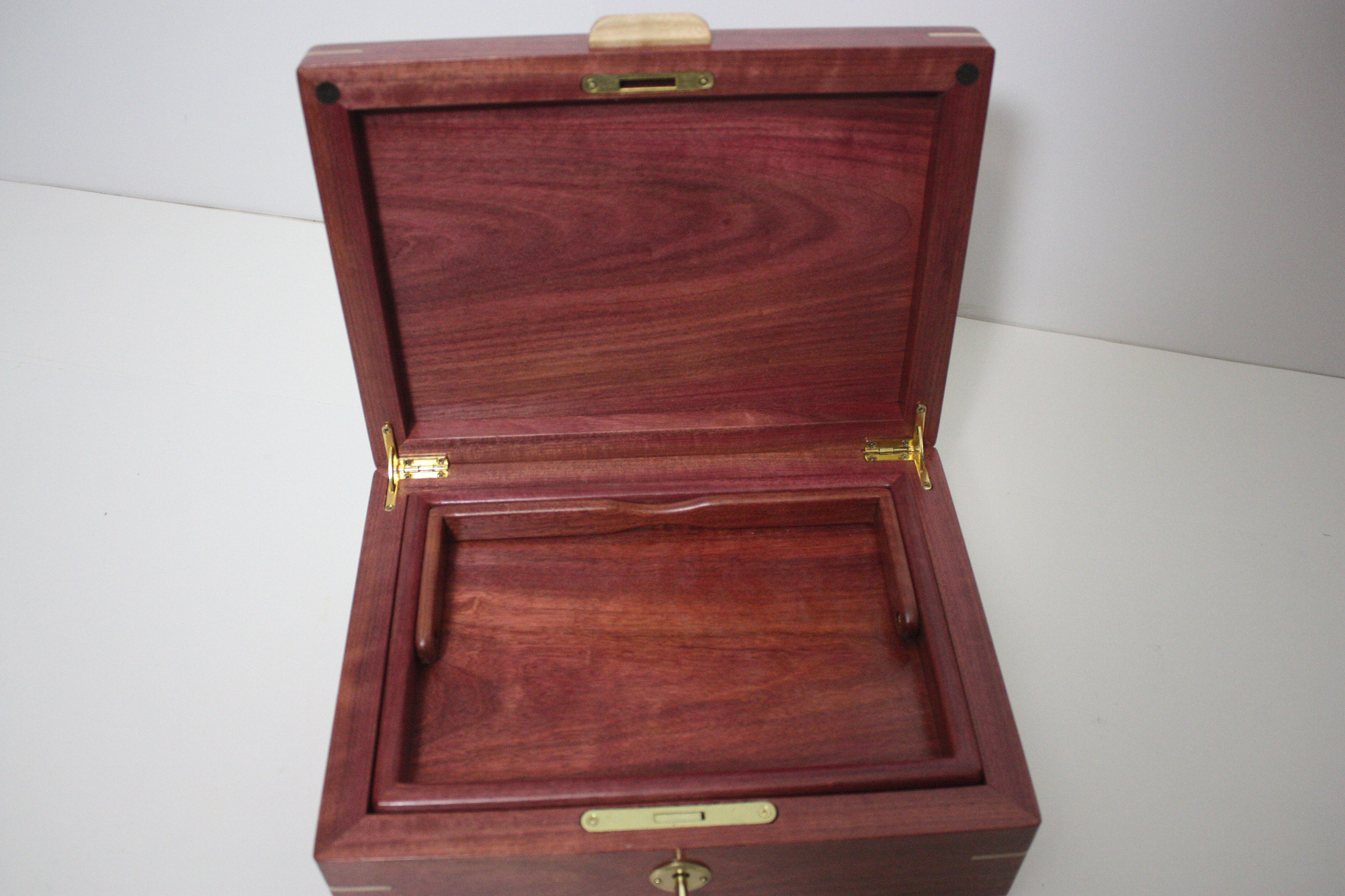 Purple Heart Box with Lift Out Tray