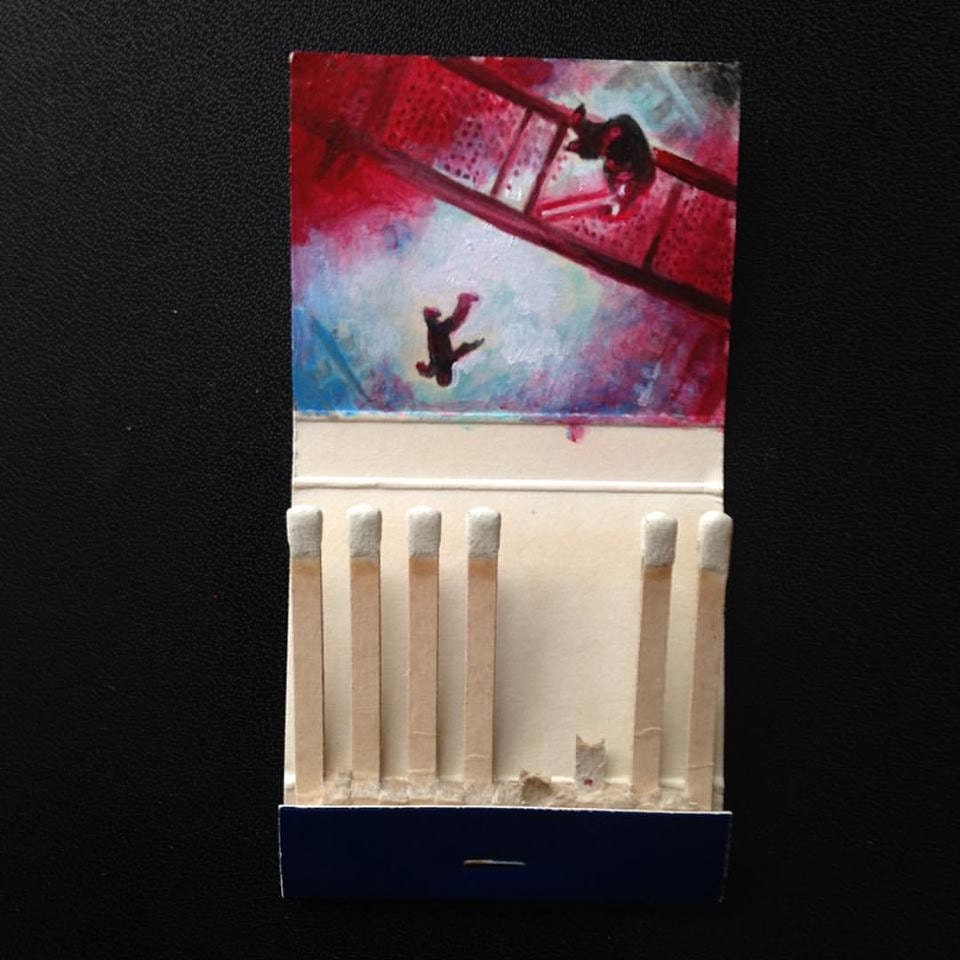 Death of Han Solo. Acrylic on vintage matchbook