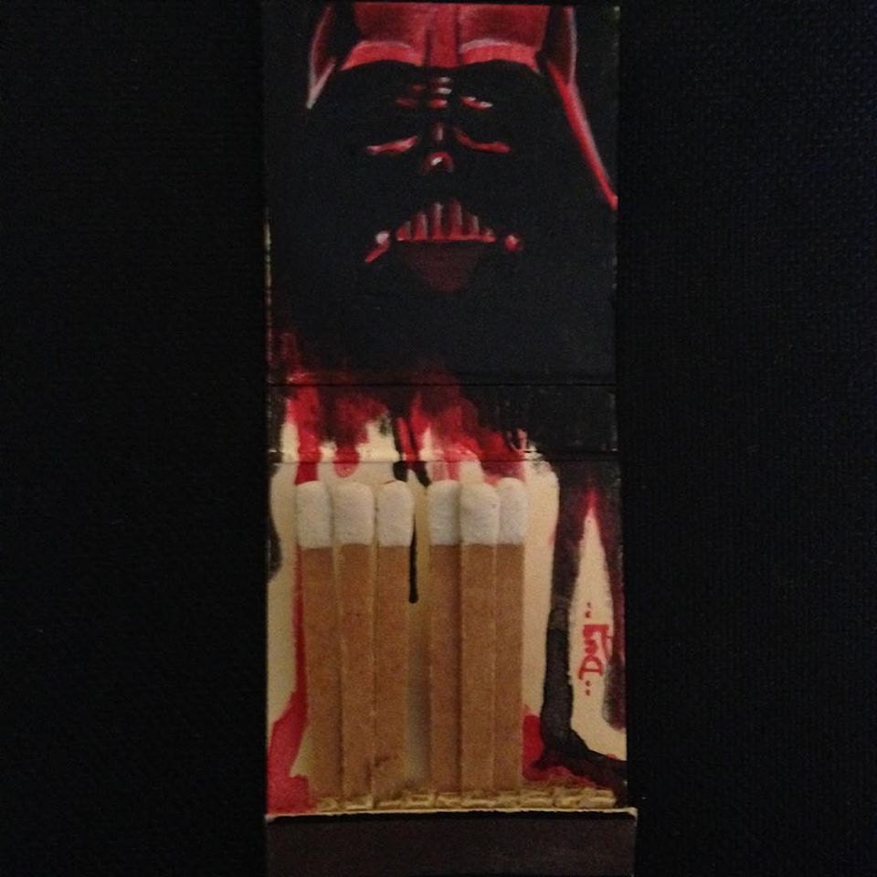 Dad? 1.5x2 Acrylic on vintage matchbook