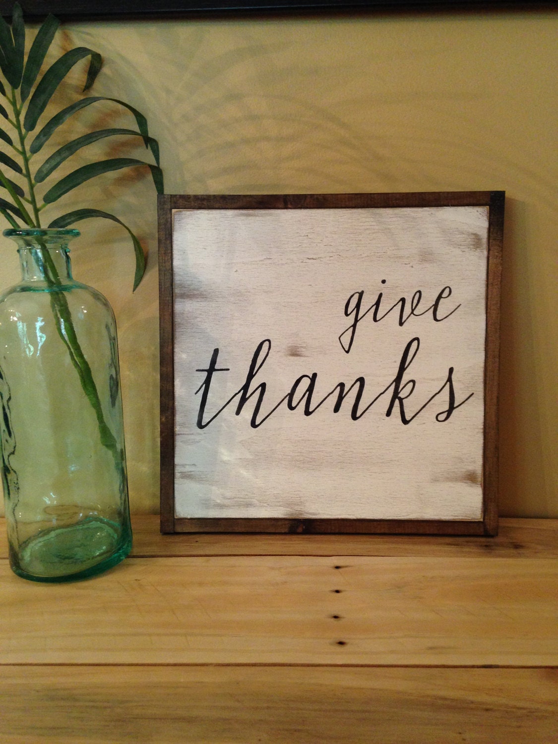 our GIVE THANKS sign is the perfect accent to your Thanksgiving buffet table