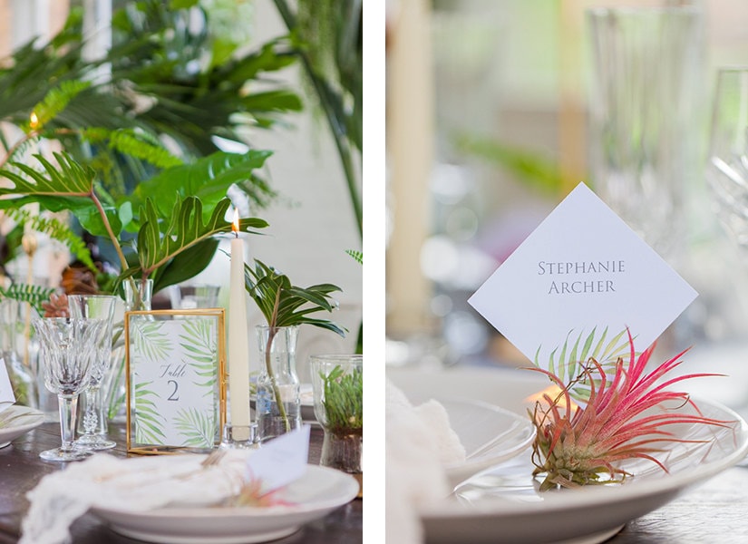Flamboyant Invites Coco Palm Reception Stationery