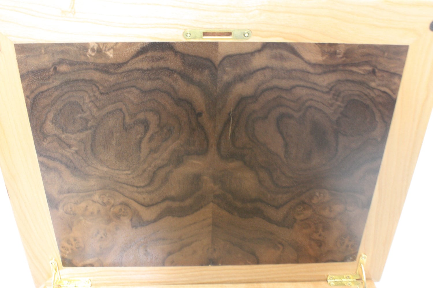 Handmade Box with Black Walnut Book-matched Burl Veneer