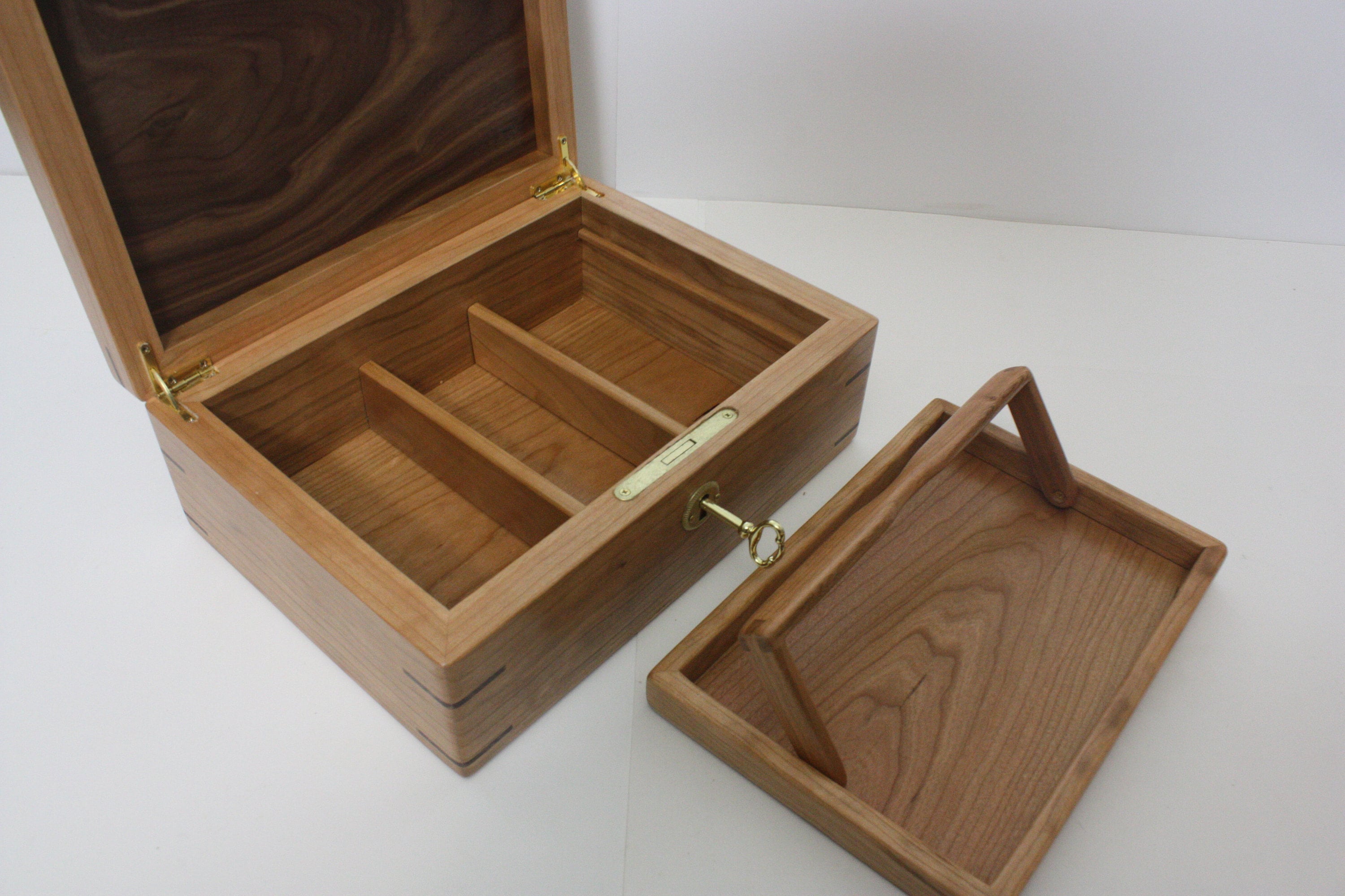 Cherry Wood Jewelry Box For Sale