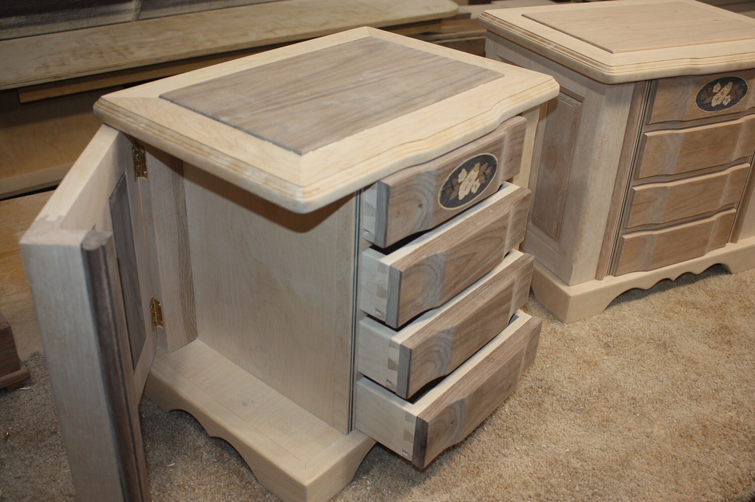 Large Handmade Jewelry Boxes with Swing Out Sides for Necklaces