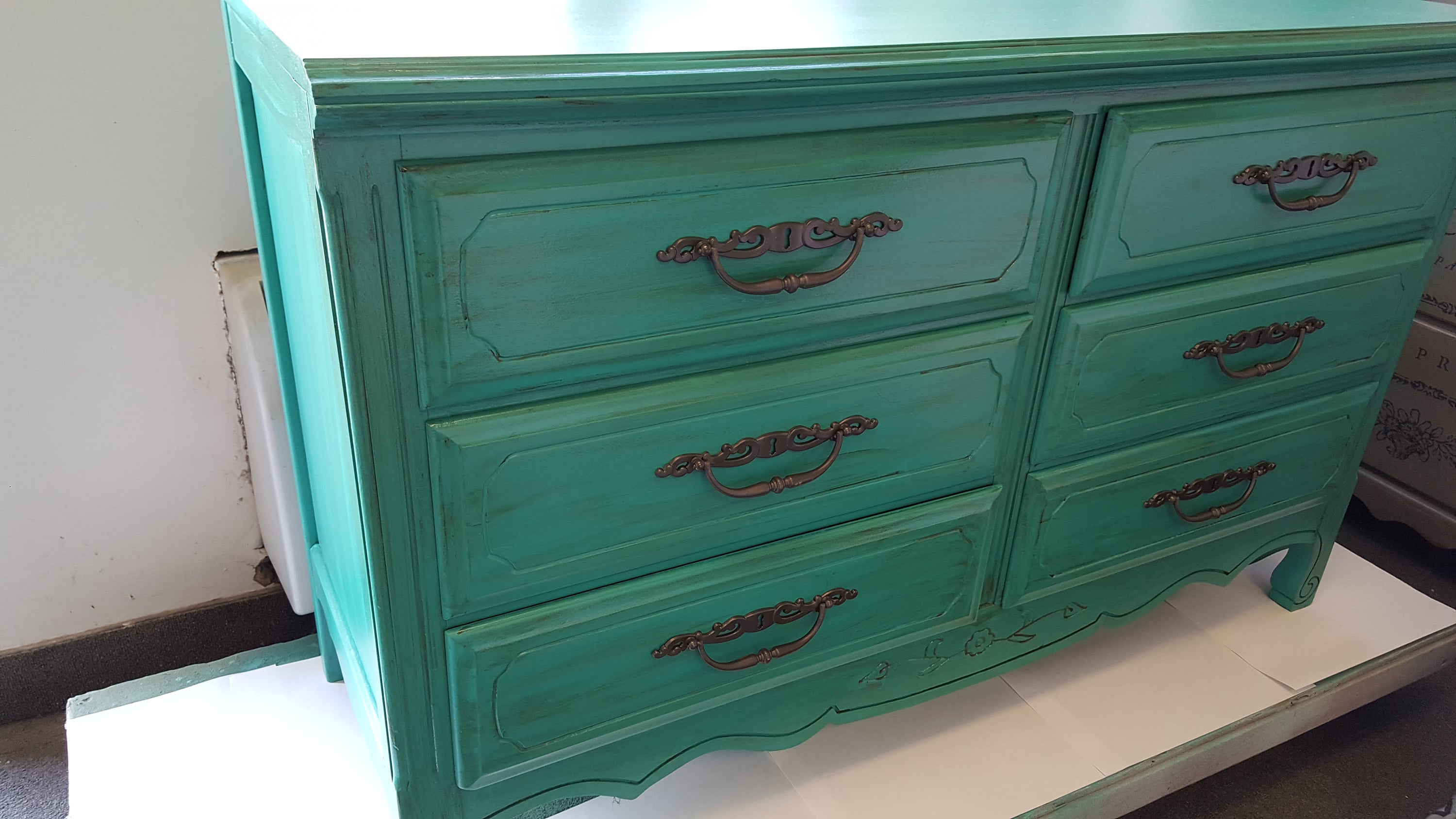 vintage french provincial dresser, chest, bedroom, french country, vintage baby nursery