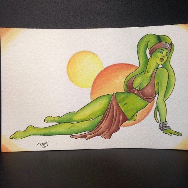 Oola-La. Acrylic on Arches watercolor paper