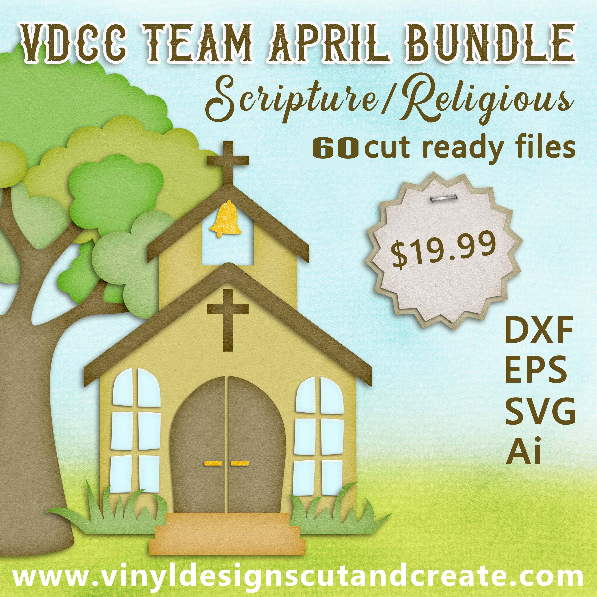 VDCC Scripture Faith Based Bundle of 60 SVG cut files