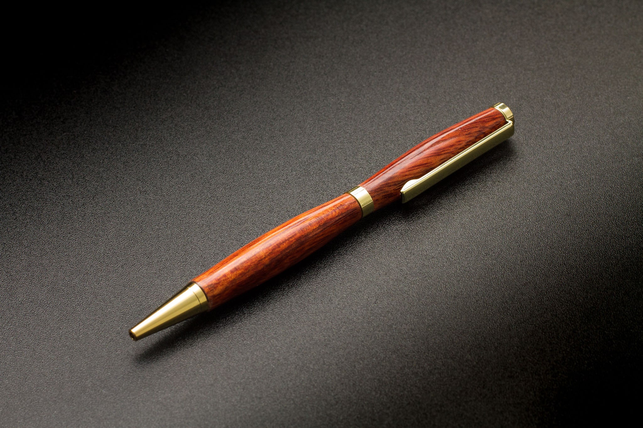 Bloodwood on a slimline pen by The Acadian.