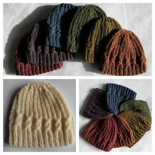 Small Spiral Cable Hat pattern