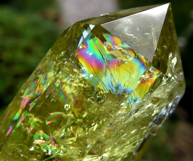 A rainbow Lemon Quartz, China