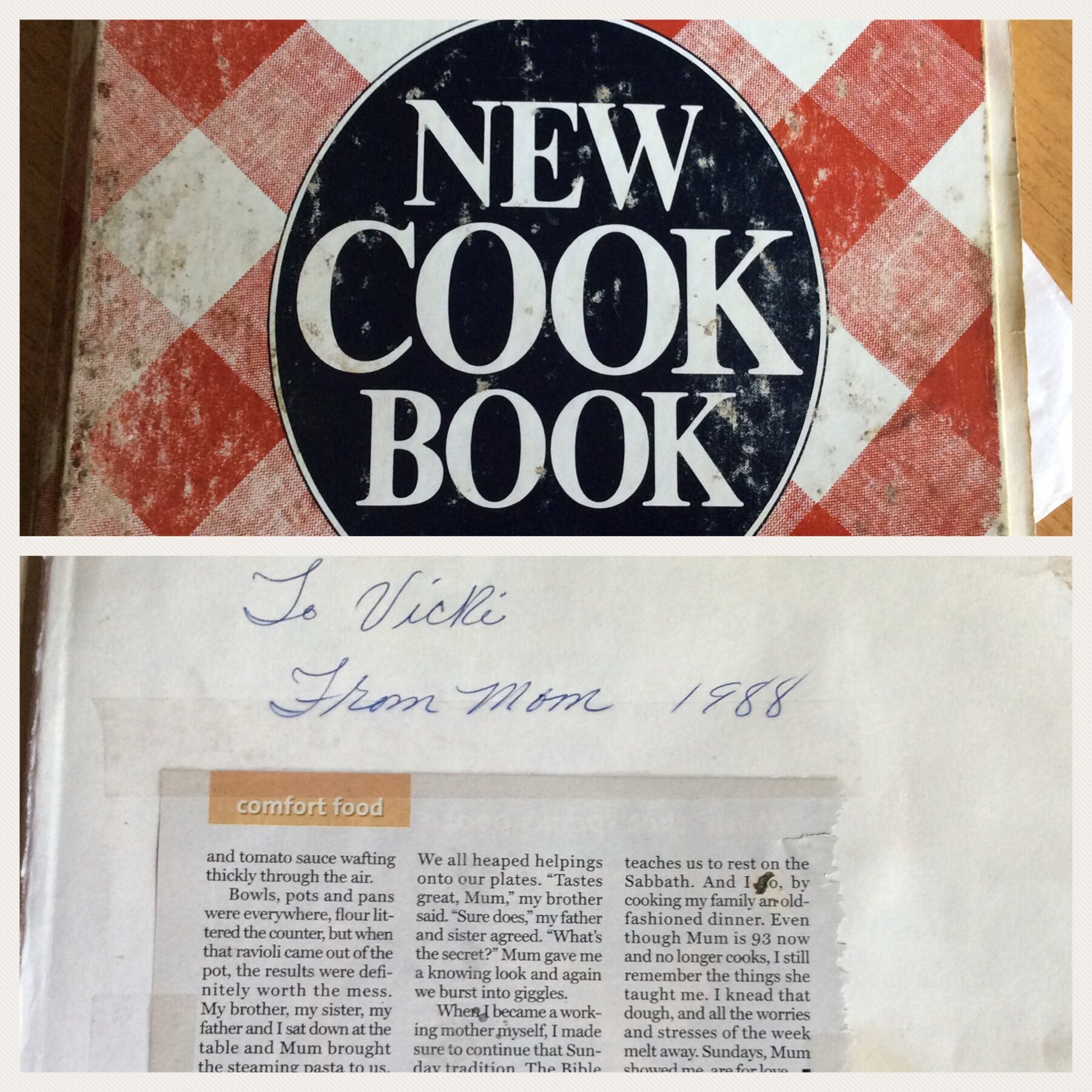 Better Homes and Gardens Cook Book inside cover
