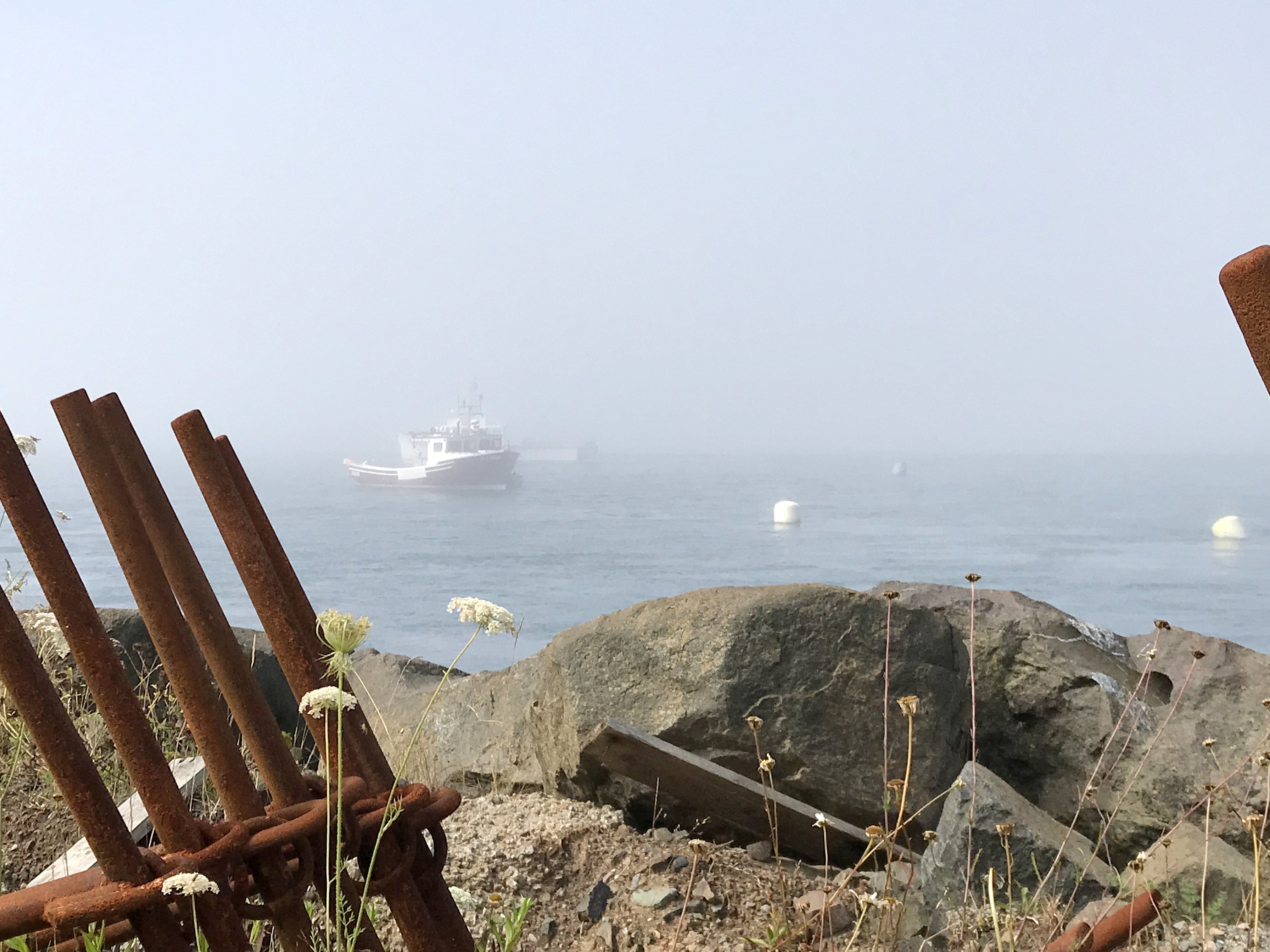 waiting for the Ferry to Brier Island, sea glass beach