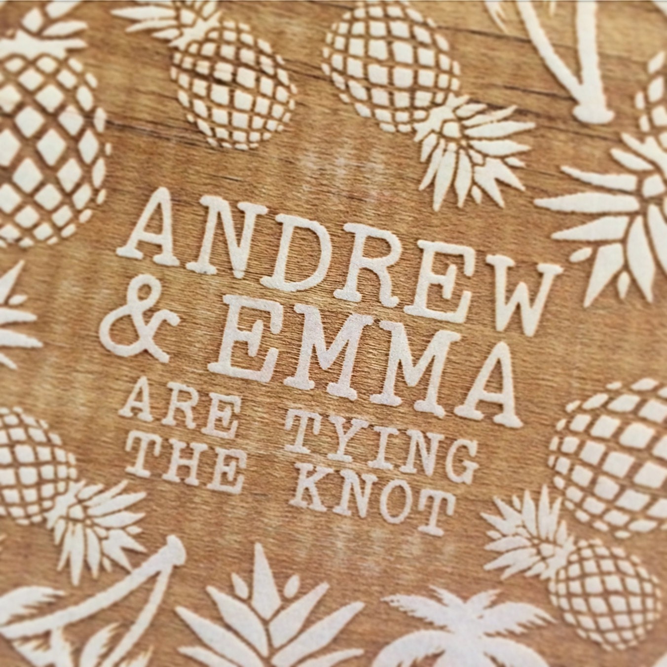 Laser engraved wood