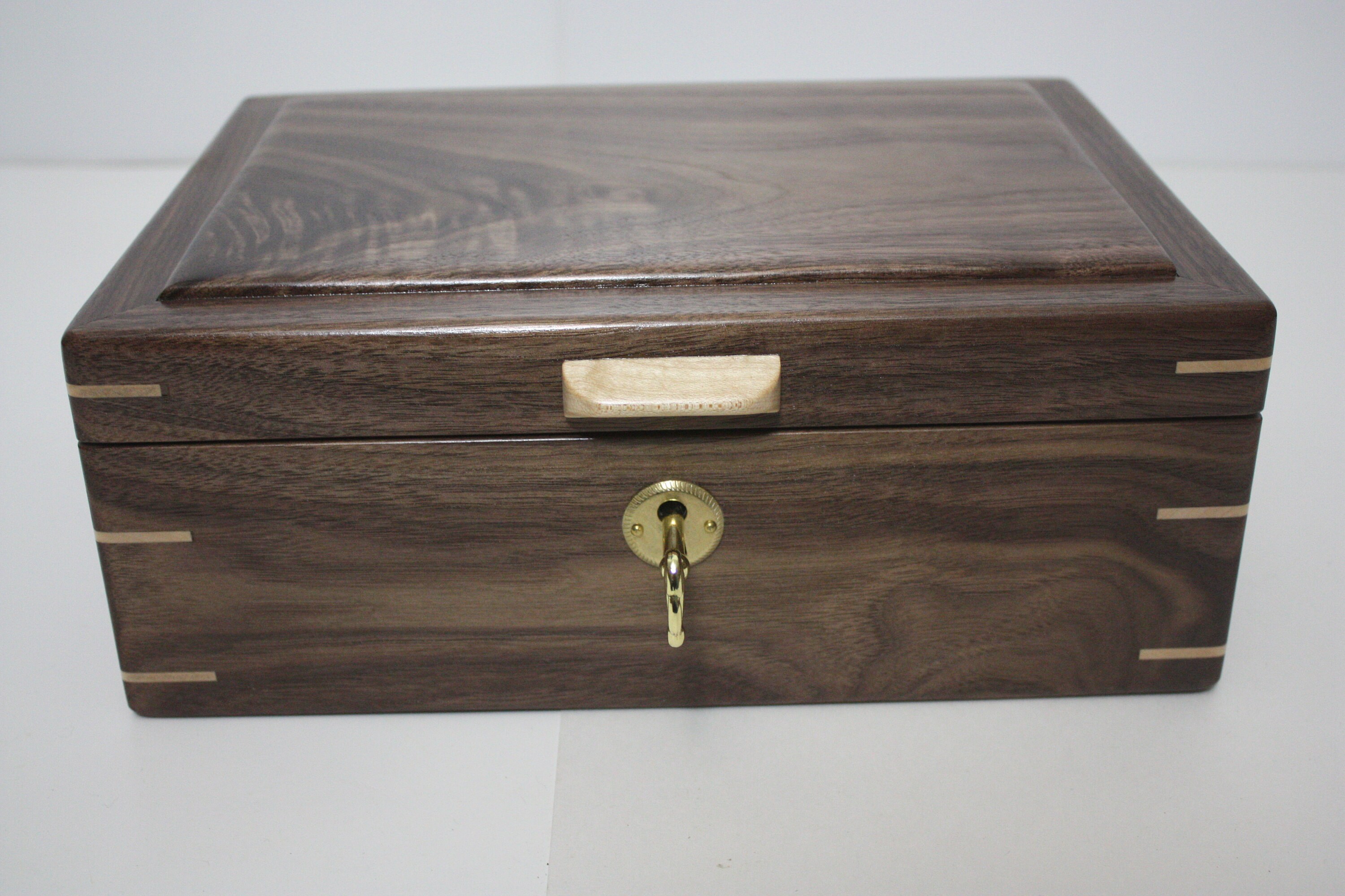 Locking Black Walnut Box