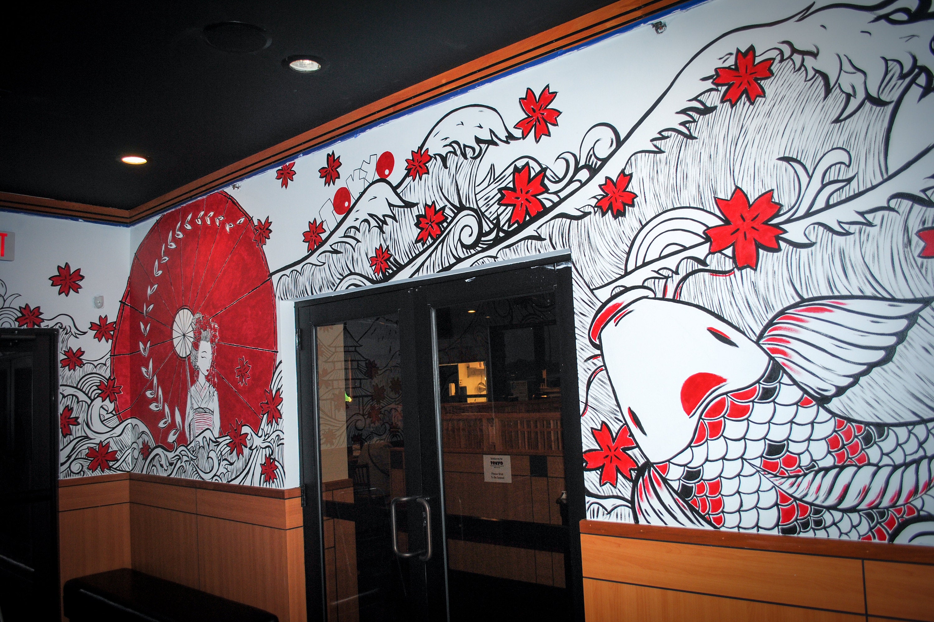 Japanese Mural - Tokyo Restaurant by Caroline Truong
