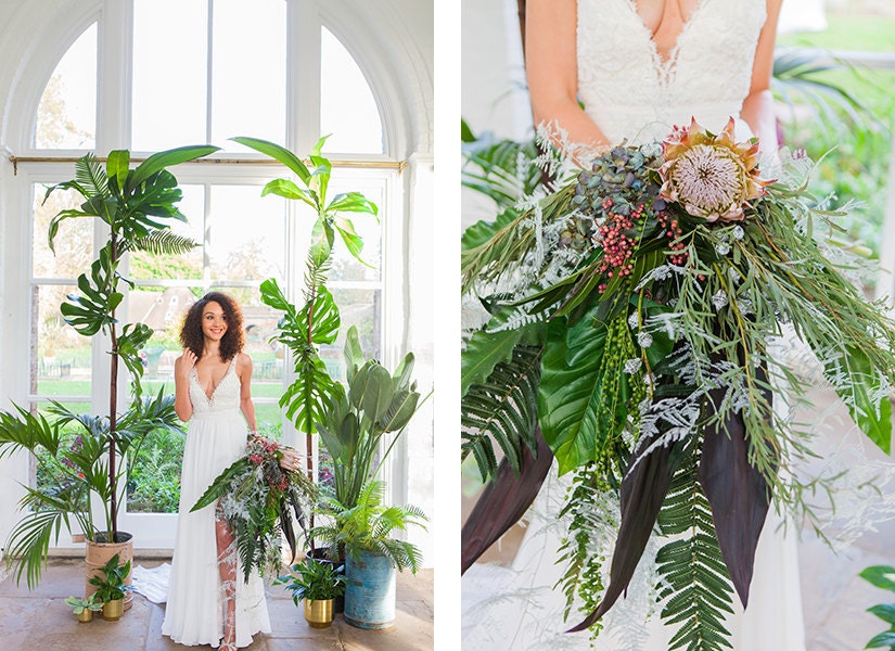 Flamboyant Invites Palm and Gold Photo Shoot