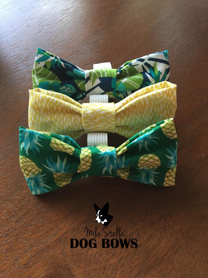 Pineapple & Palm Collection dog bows