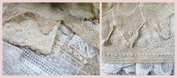 Part of my vintage and antique lace trims collection.