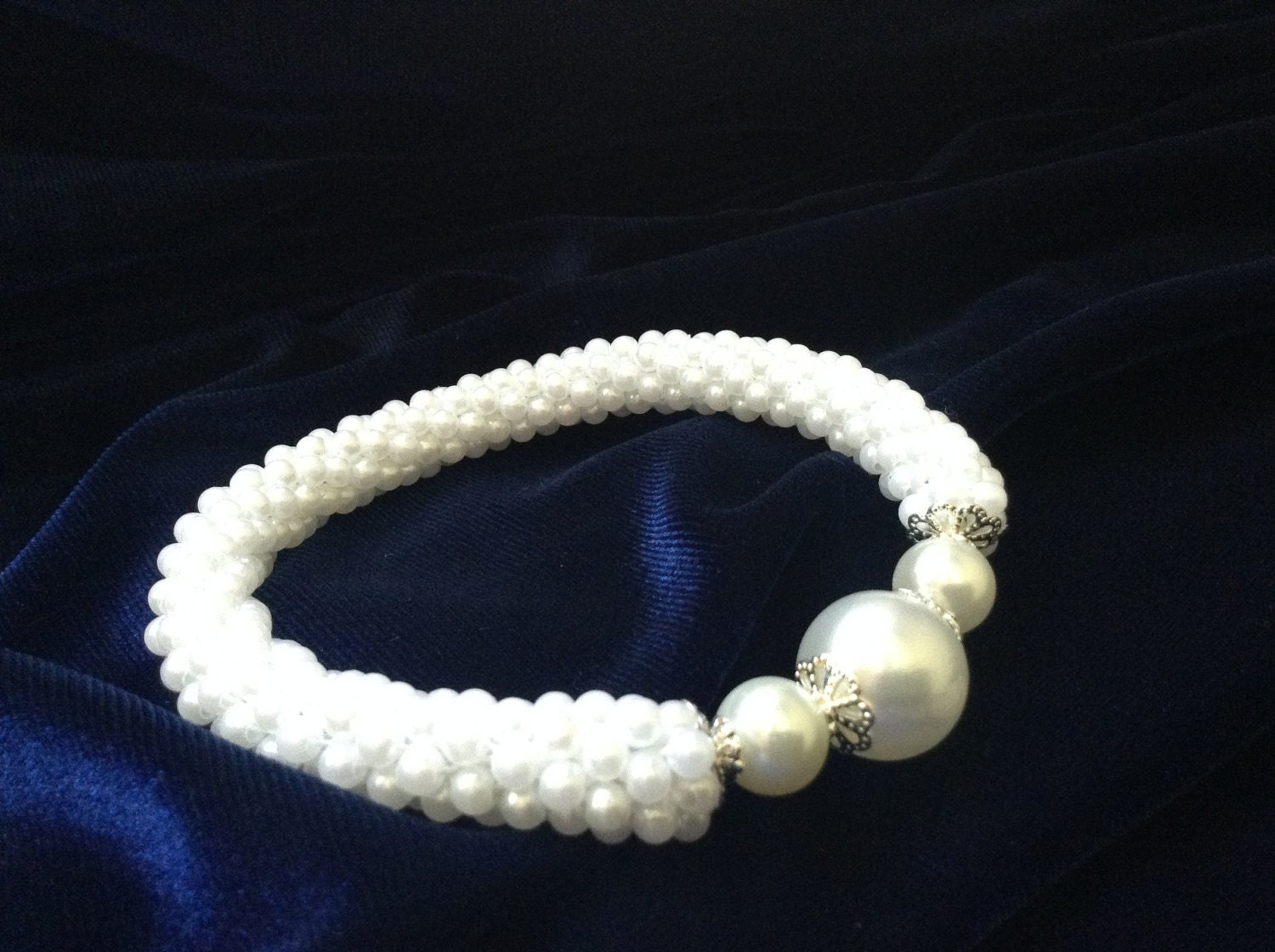 Woolley Weaves White Wedding Bracelet now on sale